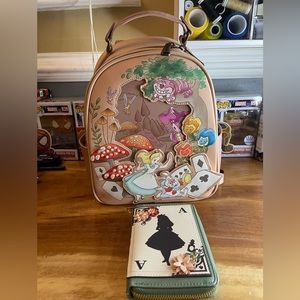 Alice in wonderland LE Lounge Fly Backpack and wallet set.